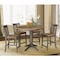 International Concepts Round 36 in Rd Extension Dining table, 4 San Remo counterHt stools, Hickory/Coal, 36 in W, 48 in L K45-36RXT-27B-S102-4 - alternate 3